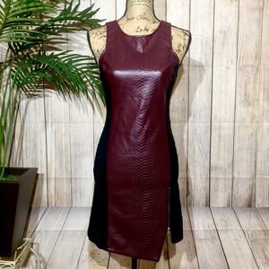 G by GUESS Burgundy Snakeskin Design Dress